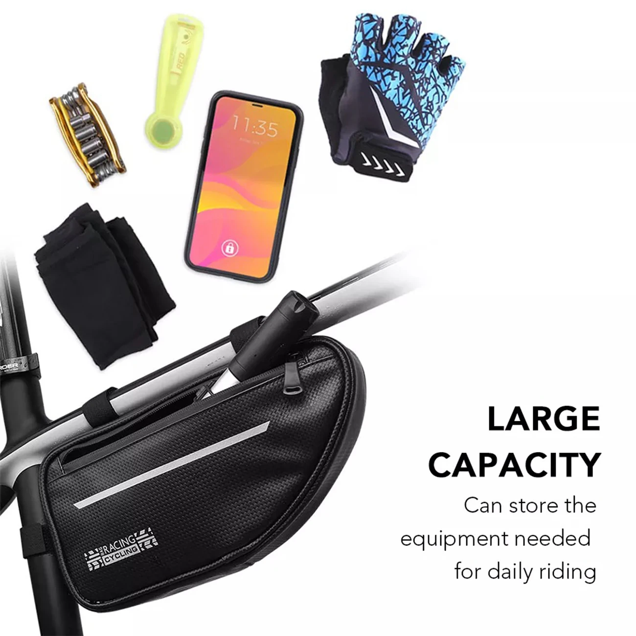 INBIKE Bike Storage Frame Bag Bicycle Top Tube Triangle Bag Water Resistant Bike Pouch Storage Bag Cycling Pack
INBIKE Bike Storage Frame Bag Bicycle Top Tube Triangle Bag Water Resistant Bike Pouch Storage Bag Cycling Pack