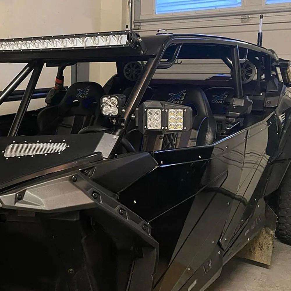 Боковые зеркала заднего вида UTV 1 5-2 дюйма со светодиодной подсветкой для polaris rzr 1000