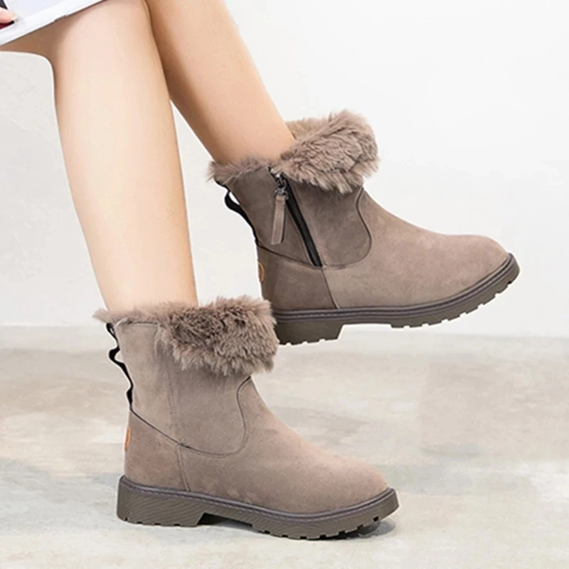 CEYANEAOWomen Winter Leather Snow Boots Zipper Shoes Woman Warm Fashion Ankle Boots Casual Black Botas Mujer Fur Shoes For Women
CEYANEAOWomen Winter Leather Snow Boots Zipper Shoes Woman Warm Fashion Ankle Boots Casual Black Botas Mujer Fur Shoes For Women