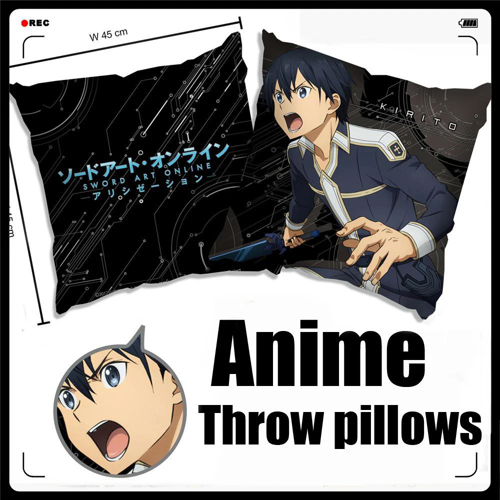 Anime/Sword Art Online Kirito/Eugeo/Alice/Asuna/Administrator soft and comfortable Throw pillows/Back Cushion/daily supplies
Anime/Sword Art Online Kirito/Eugeo/Alice/Asuna/Administrator soft and comfortable Throw pillows/Back Cushion/daily supplies