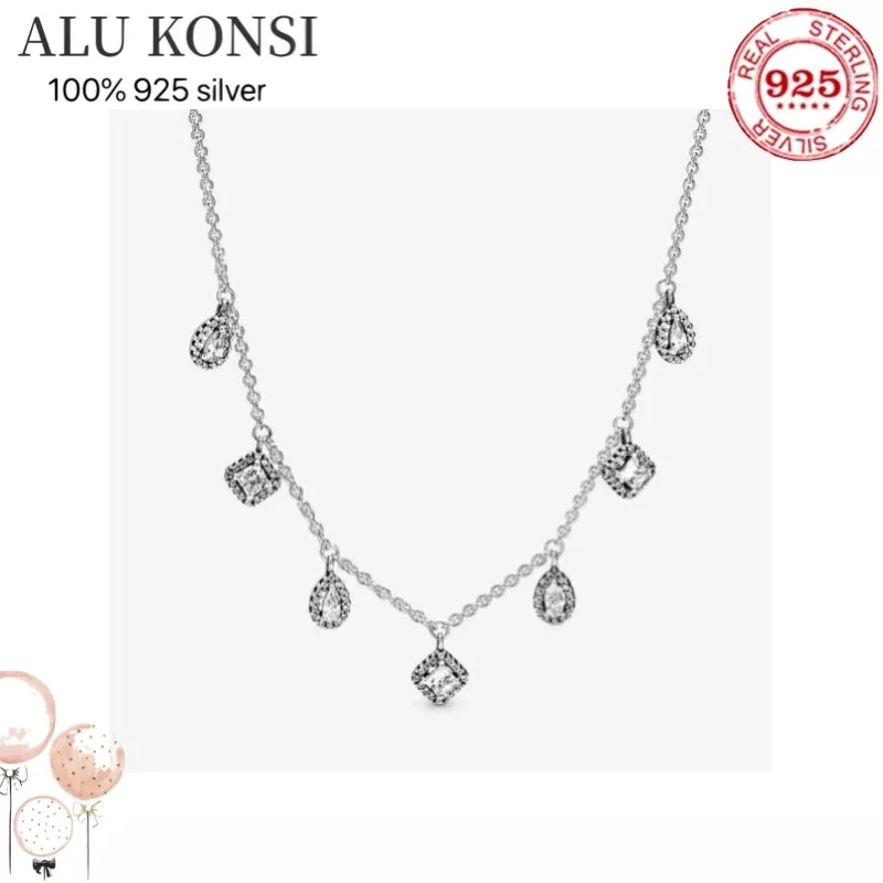 FIT Original luxury 925 Sterling Silver authentic pan necklace For Women shining Sparkling crystal fashion jewelry wedding gift
FIT Original luxury 925 Sterling Silver authentic pan necklace For Women shining Sparkling crystal fashion jewelry wedding gift