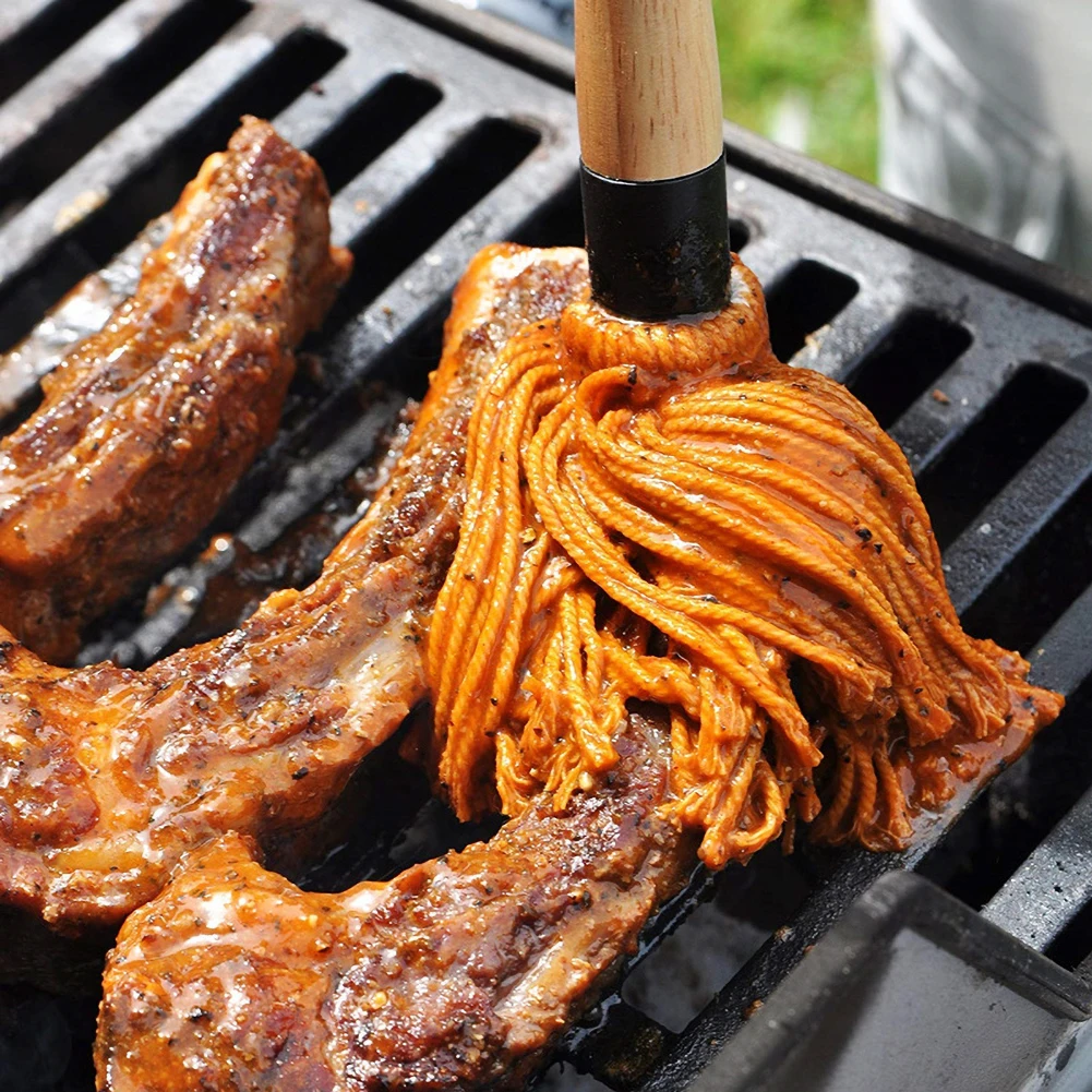 Grill Basting Brush BBQ Mop Professional Barbecue Brush BBQ Basting Mops For Roasting Grilling Cotton Kitchen Gadgets Accessorie
Grill Basting Brush BBQ Mop Professional Barbecue Brush BBQ Basting Mops For Roasting Grilling Cotton Kitchen Gadgets Accessorie