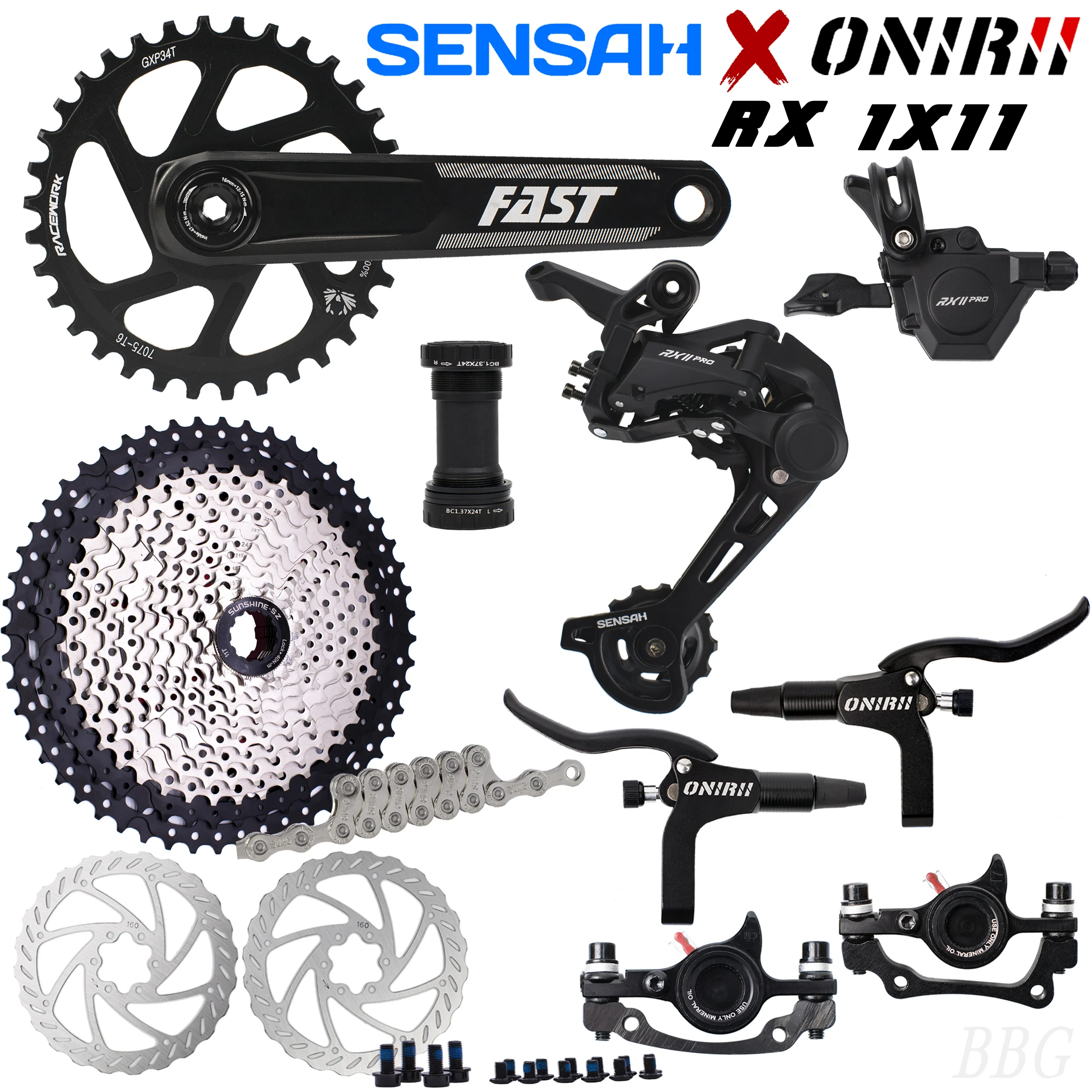 11 скоростей SENSAH RX11 PRO MTB велосипедная групсет 11 s триггерный переключатель передач задний переключатель Тормозная кассета ONIRII Кривошип
11 скоростей SENSAH RX11 PRO MTB велосипедная групсет 11 s триггерный переключатель передач задний переключатель Тормозная кассета ONIRII Кривошип