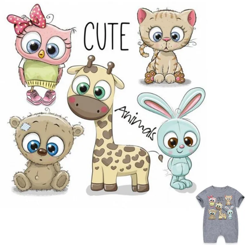 22x21.4cm Cute Animals Bear Owl Iron On Patches For DIY Heat Transfer Clothes T-Shirt Thermal Stickers Decoration Printing
22x21.4cm Cute Animals Bear Owl Iron On Patches For DIY Heat Transfer Clothes T-Shirt Thermal Stickers Decoration Printing