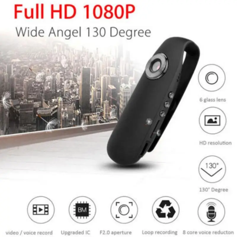Mini HD 1080P Camcorder Dash Camera Police Body Motorcycle Bike Motion Miniature Camera Clip Support Motion Detection 130 Degree
Mini HD 1080P Camcorder Dash Camera Police Body Motorcycle Bike Motion Miniature Camera Clip Support Motion Detection 130 Degree