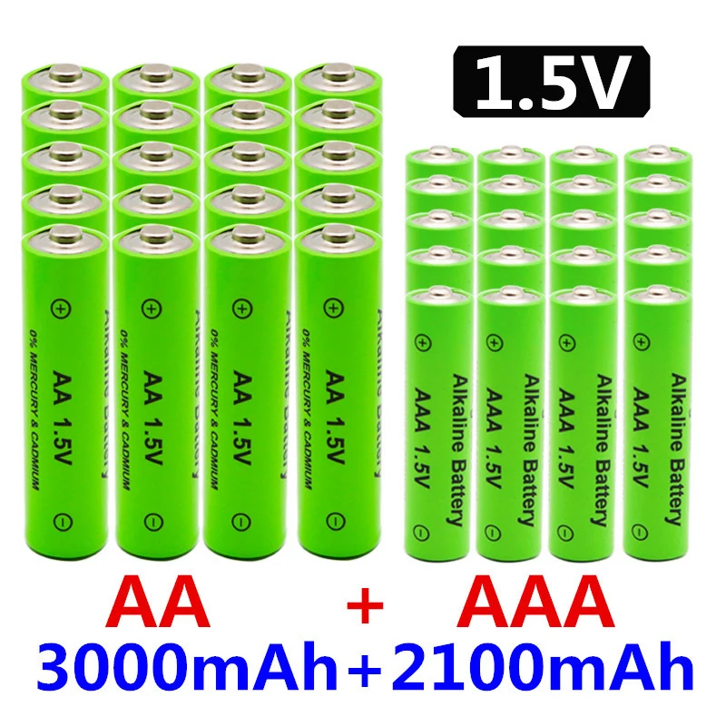 Rechargeable battery 1.5V AA + AAA NI MH Rechargeable AA Battery AAA Alkaline 2100-3000mah for Torch Toys Clock MP3 Player Repl
Rechargeable battery 1.5V AA + AAA NI MH Rechargeable AA Battery AAA Alkaline 2100-3000mah for Torch Toys Clock MP3 Player Repl