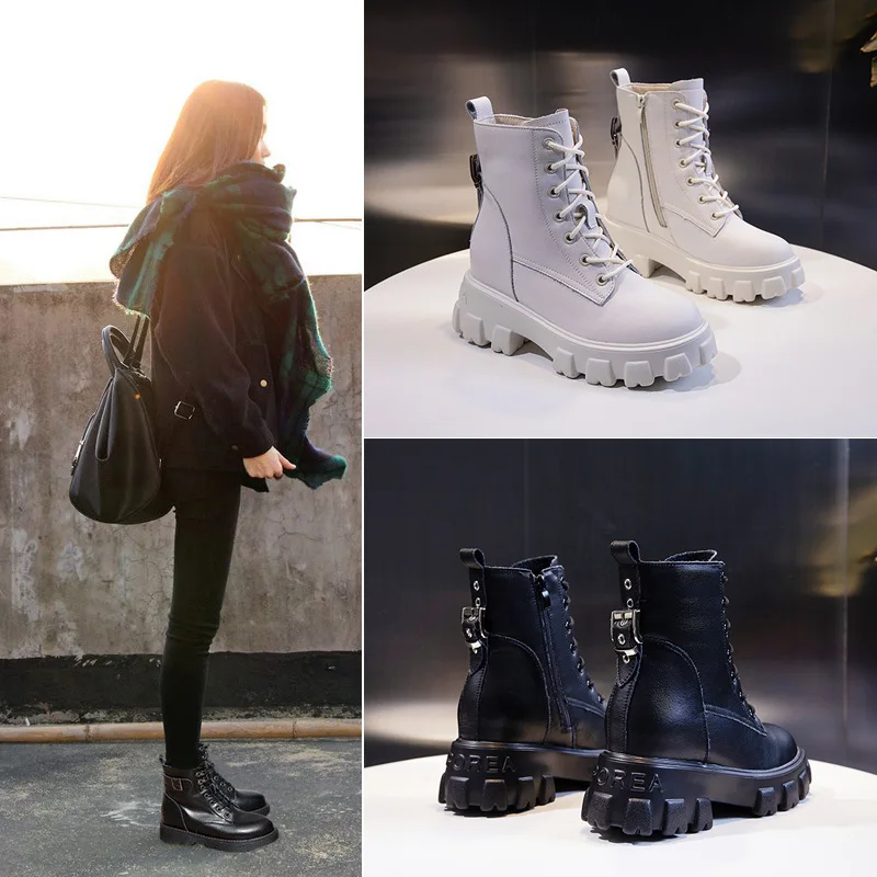 Ботинки из воловьей кожи, осень и зима, новые ботинки Martin, Женская внутренняя обувь, увеличивающая рост, Женская обувь в ретро стиле
Ботинки из воловьей кожи, осень и зима, новые ботинки Martin, Женская внутренняя обувь, увеличивающая рост, Женская обувь в ретро стиле