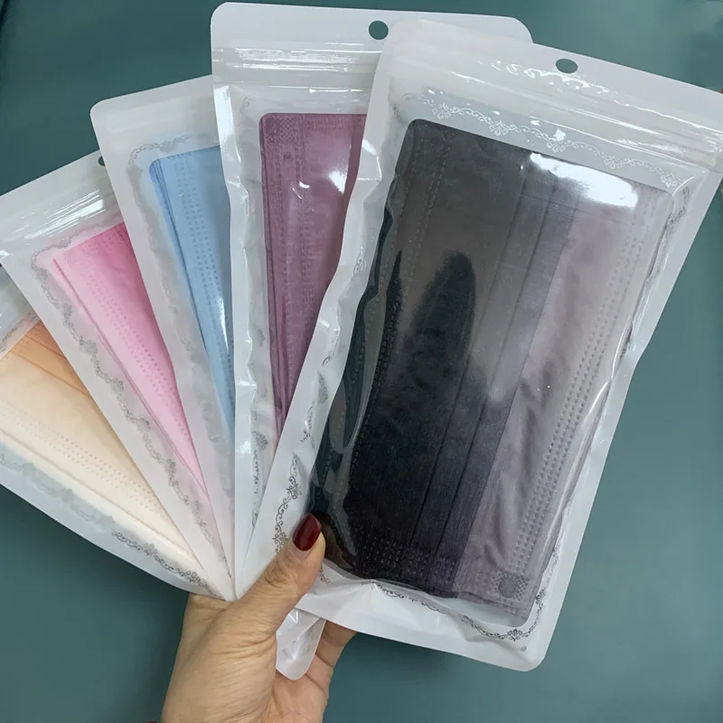 50pcs/bag Face Mask Non-woven Disposable Printing Multicolor Mask 3-layer Meltblown Breathable Fashion Adult Face Mouth Masks
50pcs/bag Face Mask Non-woven Disposable Printing Multicolor Mask 3-layer Meltblown Breathable Fashion Adult Face Mouth Masks