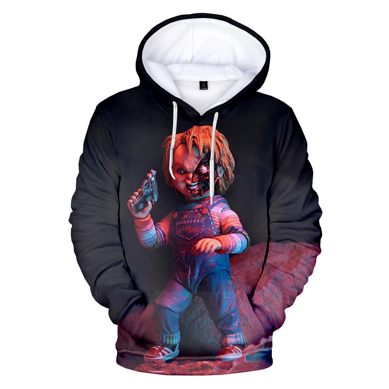 Horror Movie Child's Play Hoodies Chucky 3D Print Hooded Sweatshirts Men Women Spring Long Sleeve Casual Plus Size Pullover
Horror Movie Child's Play Hoodies Chucky 3D Print Hooded Sweatshirts Men Women Spring Long Sleeve Casual Plus Size Pullover