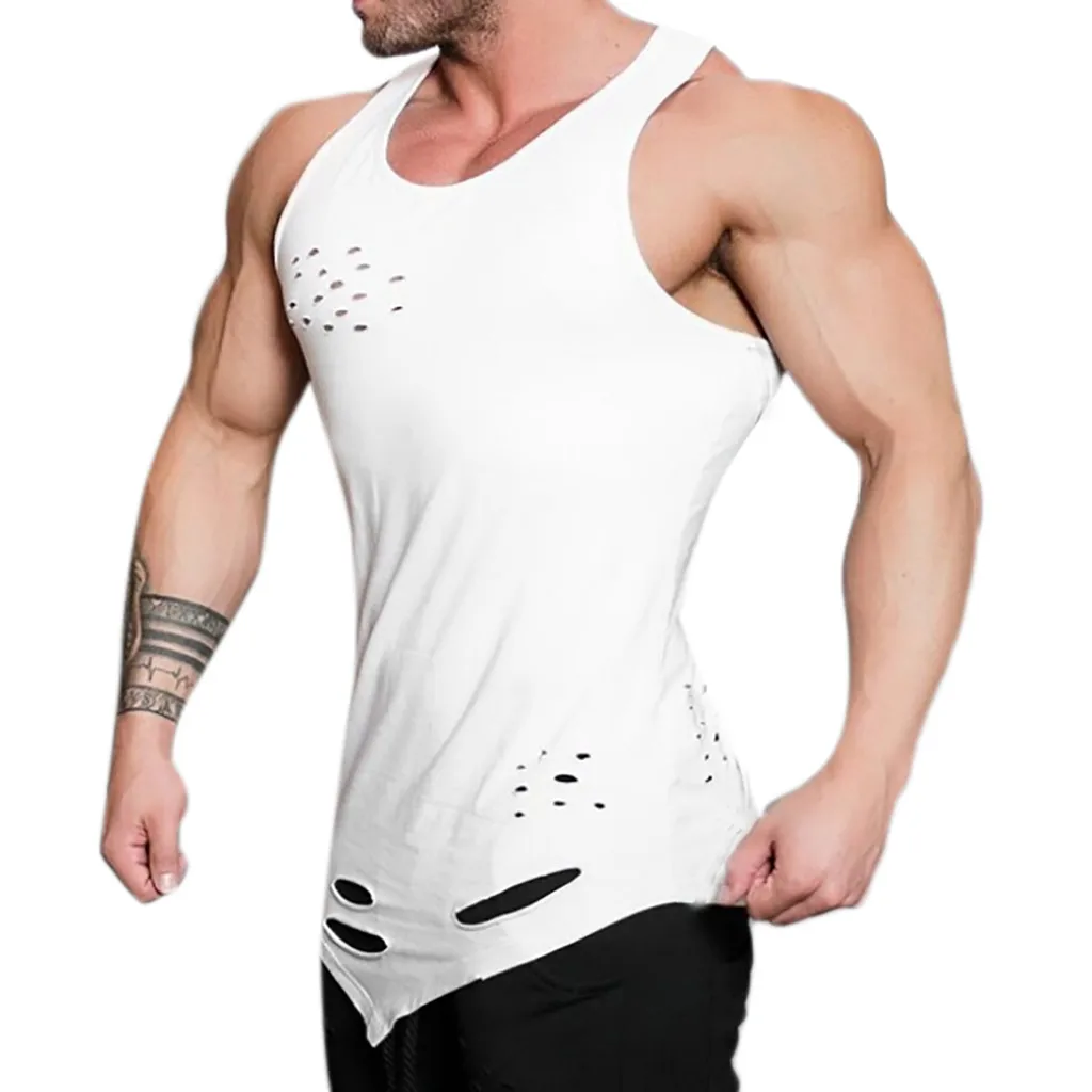 2019 Summer fashion gyms tank top hole bodybuilding stringer tank top men fitness vests muscle guys sleeveless vest W0529
2019 Summer fashion gyms tank top hole bodybuilding stringer tank top men fitness vests muscle guys sleeveless vest W0529