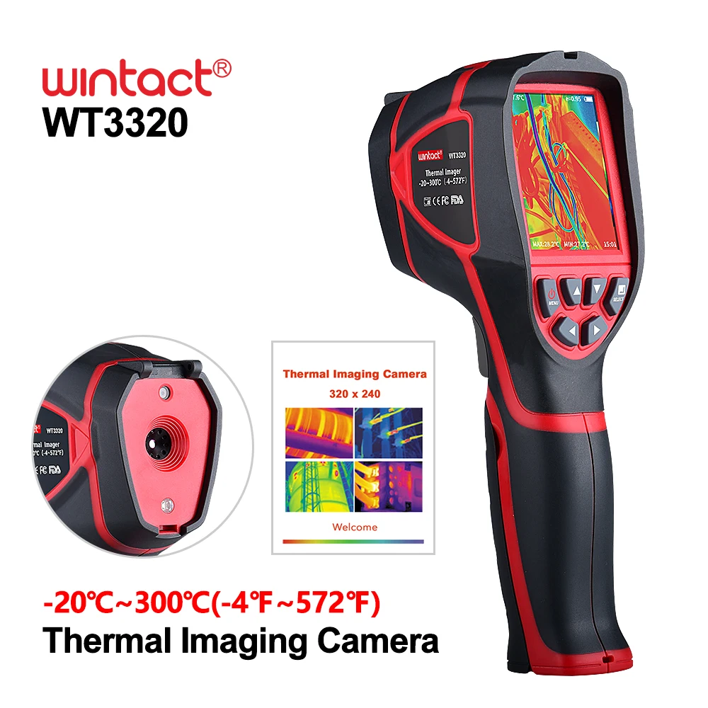 Infra IHandheld Thermal Imaging Camera Thermometers Digital USB Communication -20C To 300C (-4F To 572F)
Infra IHandheld Thermal Imaging Camera Thermometers Digital USB Communication -20C To 300C (-4F To 572F)