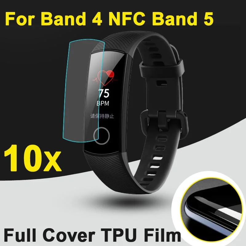 10 шт./лот ТПУ Мягкая защита от царапин для Huawei Honor Band 4 NFC 5 GPS спортивные Смарт-часы