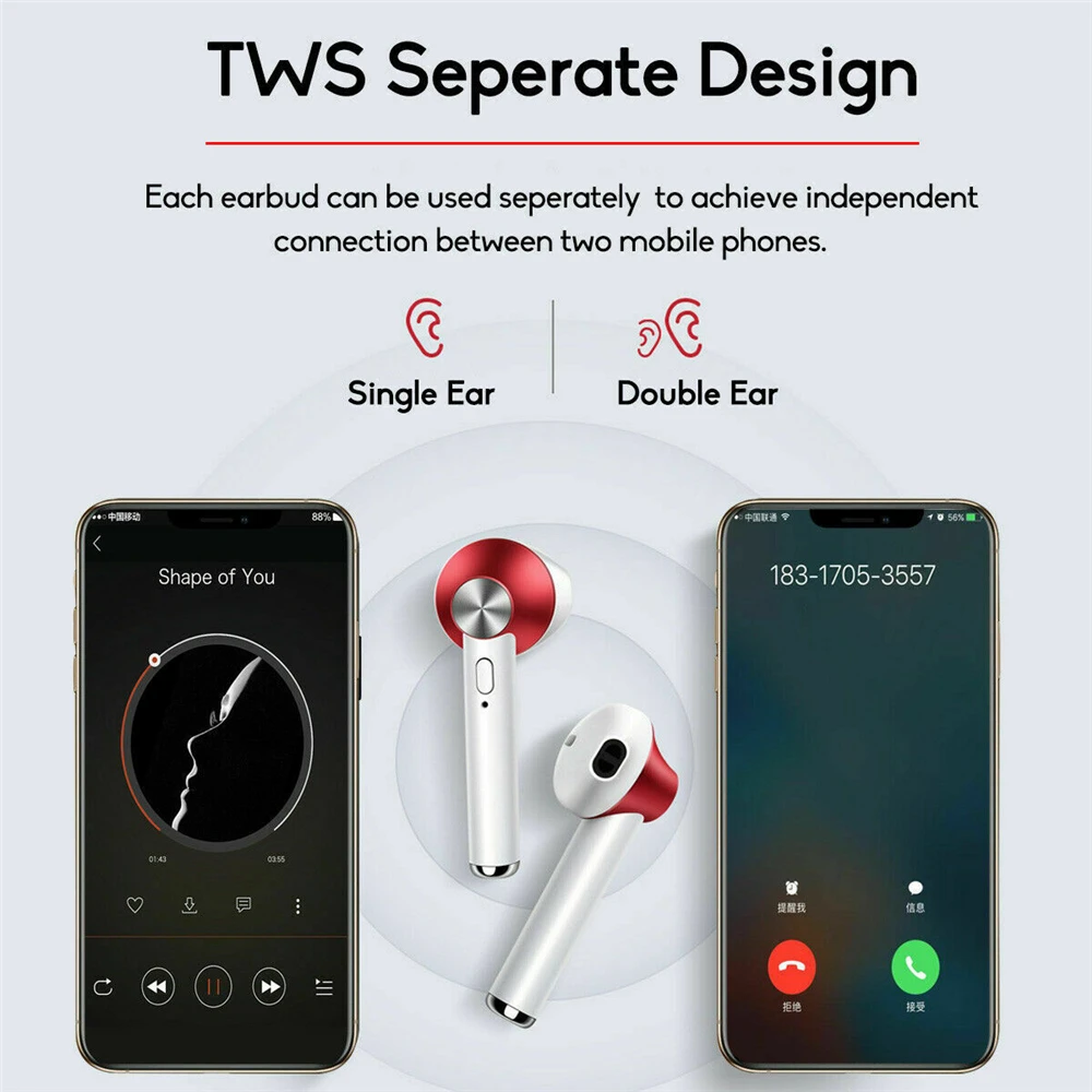 TWS Bluetooth Sport Stereo earphone, Handsfree for Business/Trucker Driving Wireless Earpiece for xiaomi iphone for Samsung
TWS Bluetooth Sport Stereo earphone, Handsfree for Business/Trucker Driving Wireless Earpiece for xiaomi iphone for Samsung