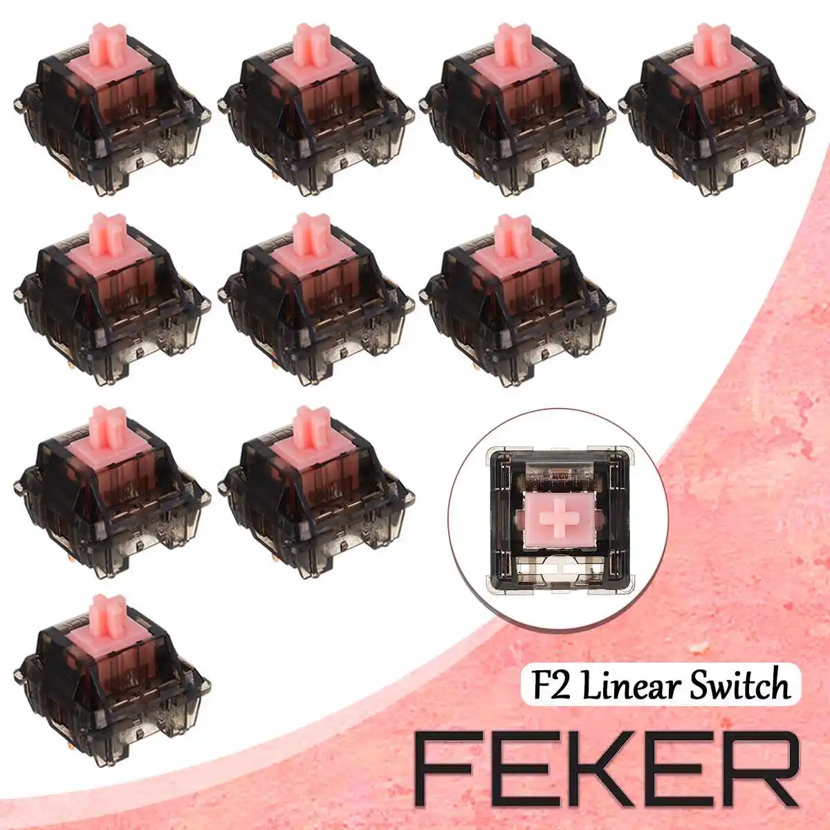 Feker 110 PCS 3 Pin Smokey Linear Switches POM Stem Keyboard Switch for Mechanical Keyboard Customize DIY Gamer Keycap Switches
Feker 110 PCS 3 Pin Smokey Linear Switches POM Stem Keyboard Switch for Mechanical Keyboard Customize DIY Gamer Keycap Switches