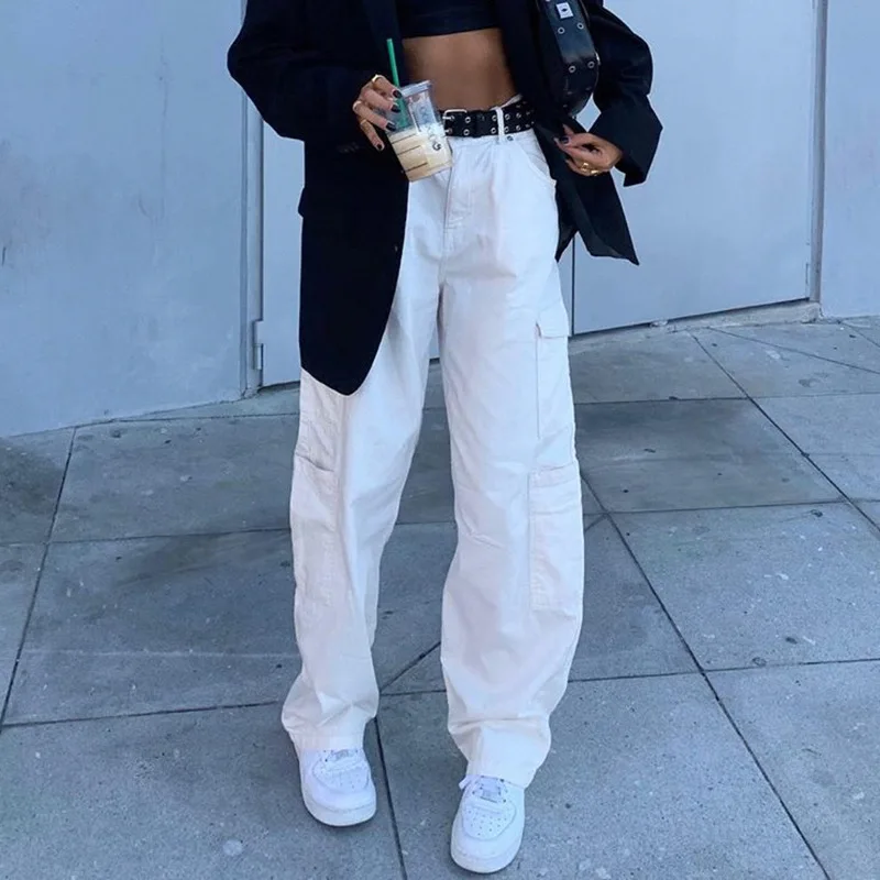 Women's Casual Fashion Pockets Solid Color Denim Loose Straight-leg Pants Summer Women Pants
Women's Casual Fashion Pockets Solid Color Denim Loose Straight-leg Pants Summer Women Pants