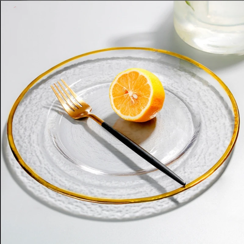 European Style Gold Side Glass Plates Dinner Dish Salad Fruit Bowl Dessert Wedding Family Dinner Plate Decorative Tableware Set
European Style Gold Side Glass Plates Dinner Dish Salad Fruit Bowl Dessert Wedding Family Dinner Plate Decorative Tableware Set