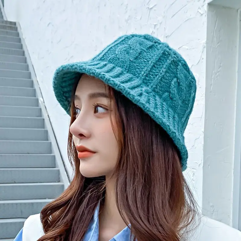 Pure Fisherman Hat Thickened With Coarse Needle And Hemp Warm Knit Hat For Women in Autumn And Winter Fashionable And Versatile 
Pure Fisherman Hat Thickened With Coarse Needle And Hemp Warm Knit Hat For Women in Autumn And Winter Fashionable And Versatile