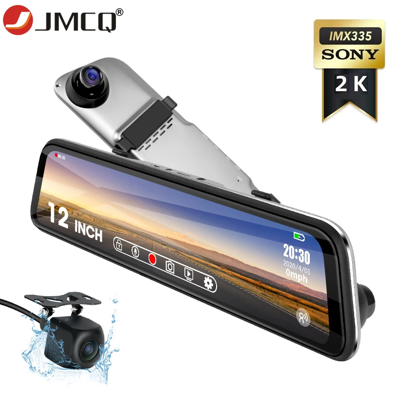JMCQ Ultra HD 2K 1440P Rearview Mirror Car Camera Recorder Car DVR Touch Screen Dash Cam 1080P Rear Camera Time lapse Record
JMCQ Ultra HD 2K 1440P Rearview Mirror Car Camera Recorder Car DVR Touch Screen Dash Cam 1080P Rear Camera Time lapse Record