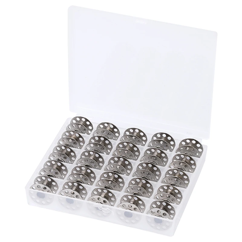 25Pcs Metal Sewing Machine Bobbins Sewing Equipment Tools With Plastic Storage Box For Home Sewing Accessories Craft Tool
25Pcs Metal Sewing Machine Bobbins Sewing Equipment Tools With Plastic Storage Box For Home Sewing Accessories Craft Tool