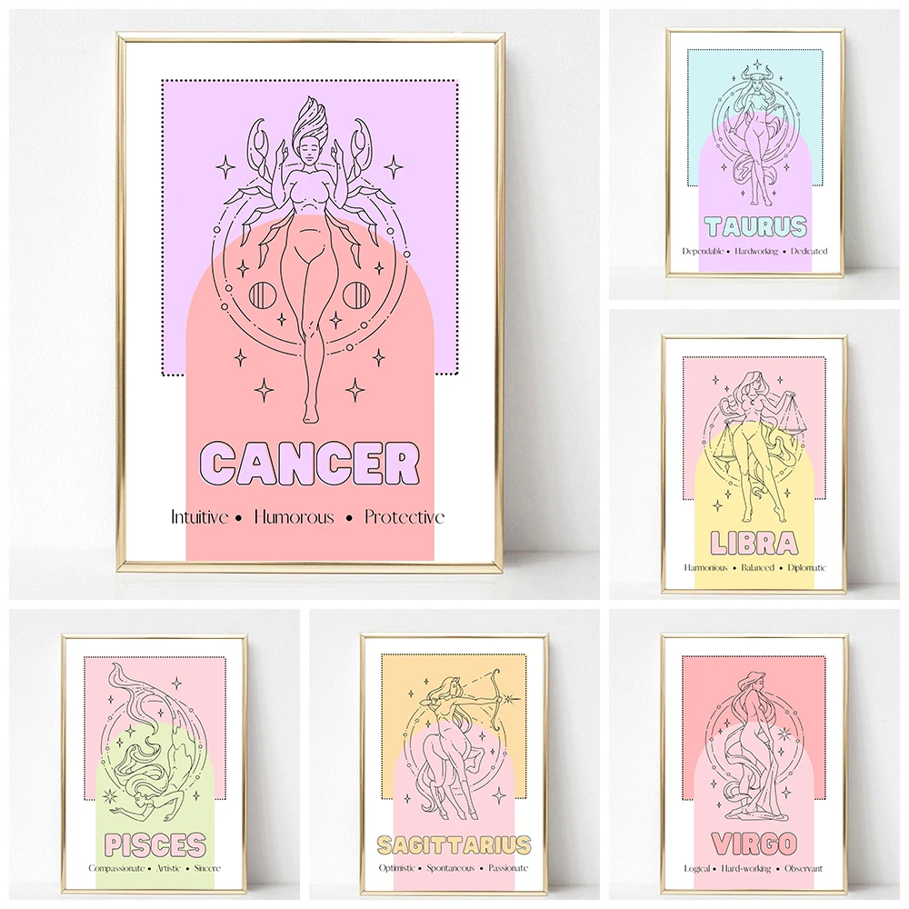 Boho Constellation Nursery Colourful Wall Art Canvas Poster Print Astrology Cancer Zodiac Painting Star Sign Room Decor Pictures
Boho Constellation Nursery Colourful Wall Art Canvas Poster Print Astrology Cancer Zodiac Painting Star Sign Room Decor Pictures