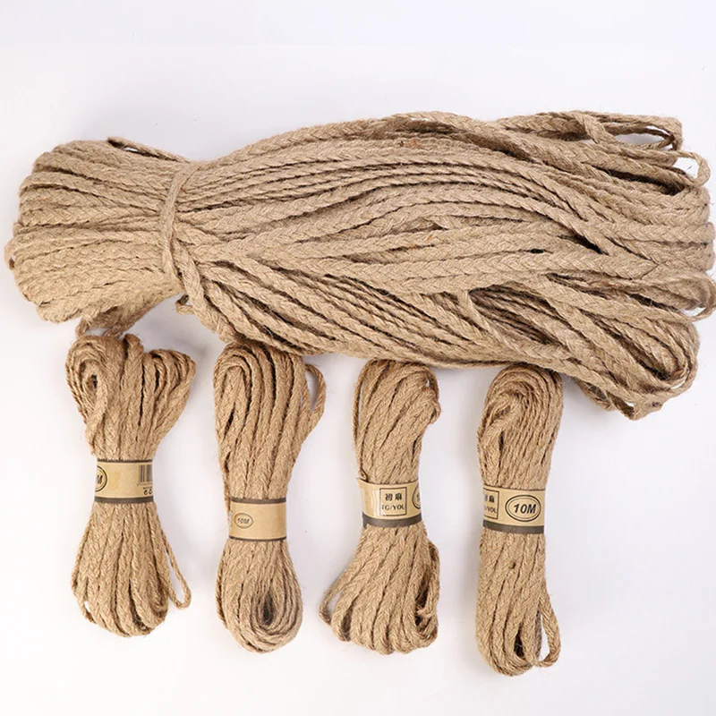 10 Meters 10mm Jute Rope Braided Ribbon Hemp Burlap Ribbons DIY Handmade Haning Rope Packaging Gift Box Wrapping Ribbon for Home
10 Meters 10mm Jute Rope Braided Ribbon Hemp Burlap Ribbons DIY Handmade Haning Rope Packaging Gift Box Wrapping Ribbon for Home