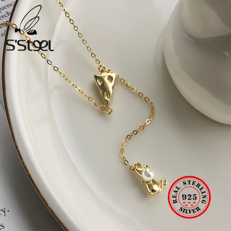 S'STEEL 925 Sterling Silver Pendant Necklace For Women Pearl Gold Chain Tassels Necklaces Cadenas De Plata Mujer Collana Jewelry
S'STEEL 925 Sterling Silver Pendant Necklace For Women Pearl Gold Chain Tassels Necklaces Cadenas De Plata Mujer Collana Jewelry