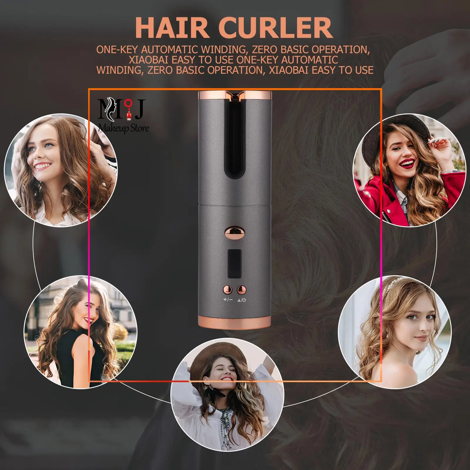 Cordless Auto Hair Curler Automatic Curling Iron USB Rechargeable Hairstyling Curling Barrel Wand Portable for Home Salon Travel
Cordless Auto Hair Curler Automatic Curling Iron USB Rechargeable Hairstyling Curling Barrel Wand Portable for Home Salon Travel