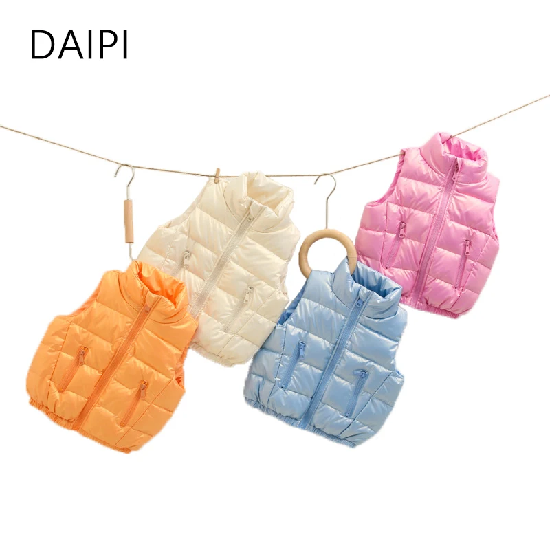 Children's Warm Down Vest Bright Color Stand Collar Boy and Girls Vest New Autumn Winter Baby Coat Toddler Down Jacket for Girl
Children's Warm Down Vest Bright Color Stand Collar Boy and Girls Vest New Autumn Winter Baby Coat Toddler Down Jacket for Girl