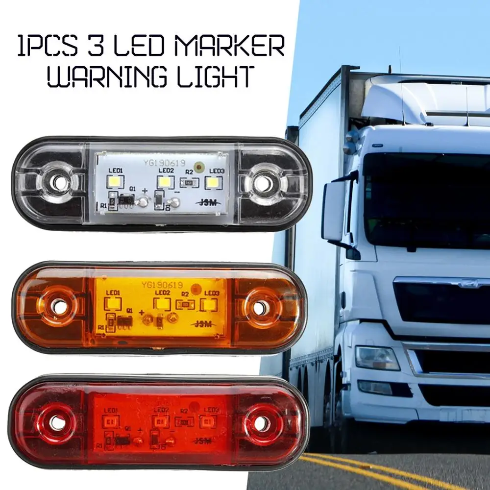 1pcs 12-30V 3LED Side Marker Light Car External Light Warning Tail clearance Light Signal Brake Lamp for Truck Trailer Lorry Bus
1pcs 12-30V 3LED Side Marker Light Car External Light Warning Tail clearance Light Signal Brake Lamp for Truck Trailer Lorry Bus