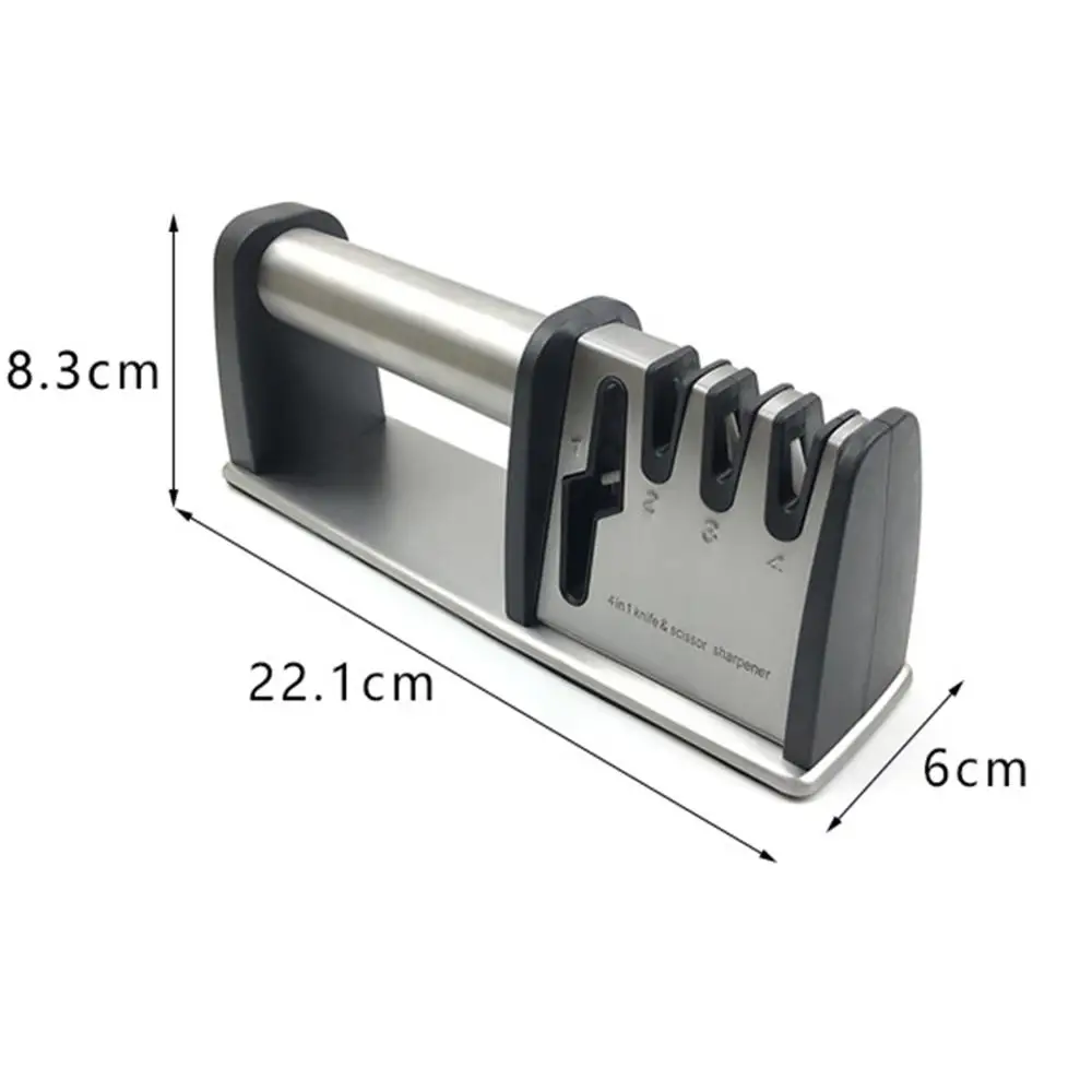 4-in-1 Multipurpose Kitchen Knife Sharpener Tungsten Steel Diamond Coated Sharpening System
4-in-1 Multipurpose Kitchen Knife Sharpener Tungsten Steel Diamond Coated Sharpening System