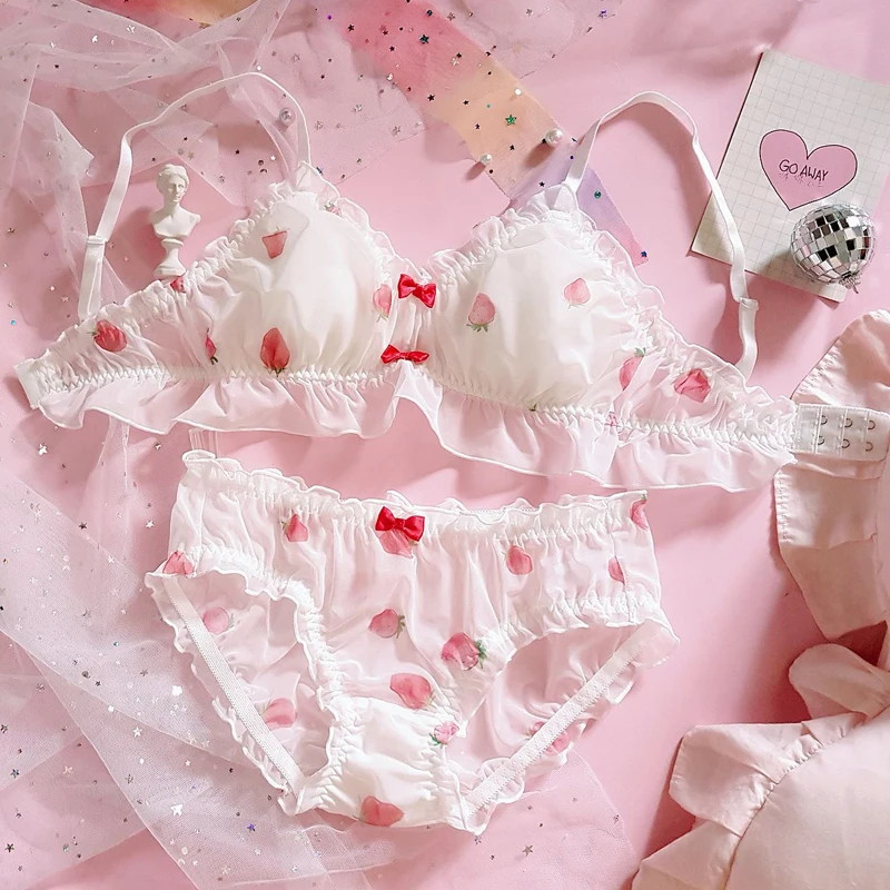 Japanese Schoolgirl Lolita Ultra Thin Lace Bra and Panty Set Underwear Women Lingerie for Small Chest Wire Free Bra Thong Sets
Japanese Schoolgirl Lolita Ultra Thin Lace Bra and Panty Set Underwear Women Lingerie for Small Chest Wire Free Bra Thong Sets