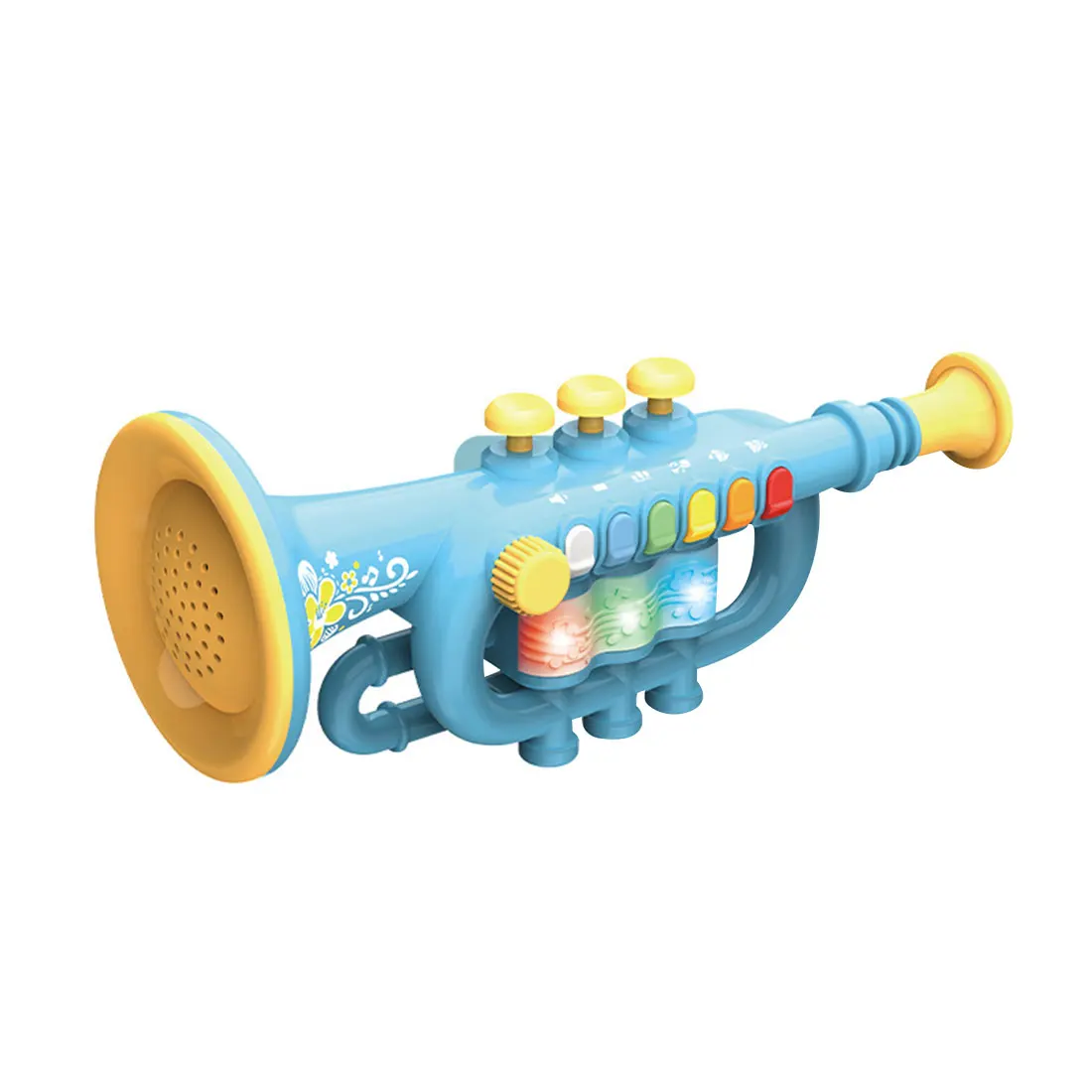 Children Simulation Trumpet Early Educational Musical Instrument Toys With Music Light For Children Toys -Light Blue/Begonia Red
Children Simulation Trumpet Early Educational Musical Instrument Toys With Music Light For Children Toys -Light Blue/Begonia Red