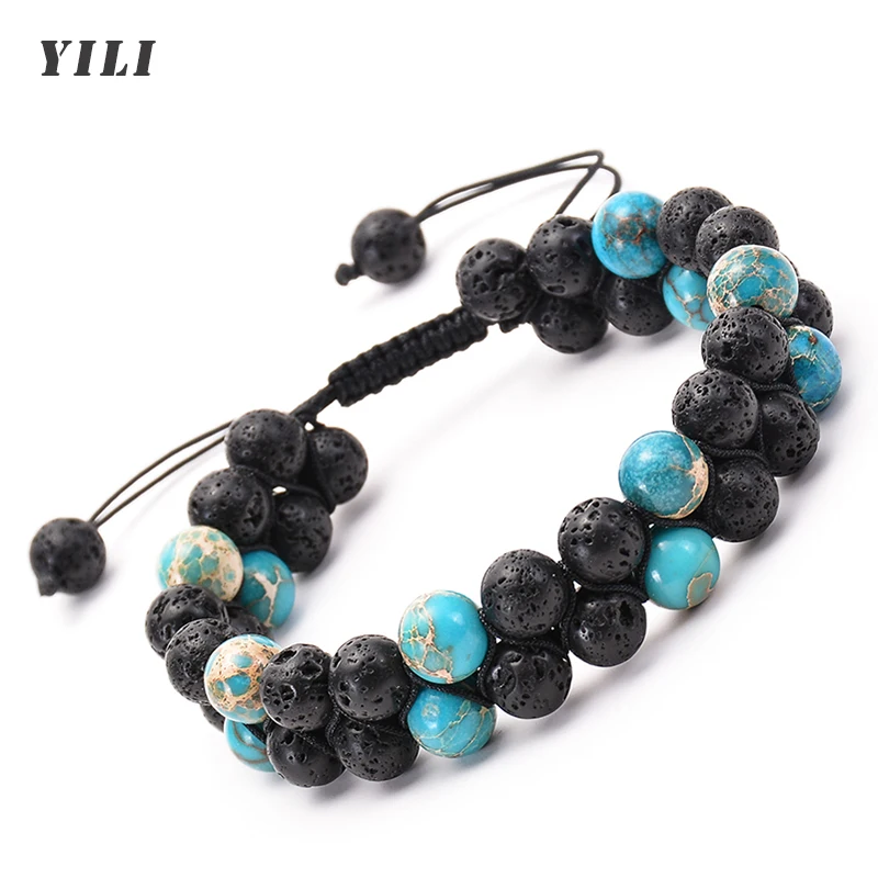 Двухслойные браслеты 6/8 мм из лавового камня, рассеиватель эфирного масла, браслет из натурального камня для пары бусин, браслет, ювелирные ...
Двухслойные браслеты 6/8 мм из лавового камня, рассеиватель эфирного масла, браслет из натурального камня для пары бусин, браслет, ювелирные ...