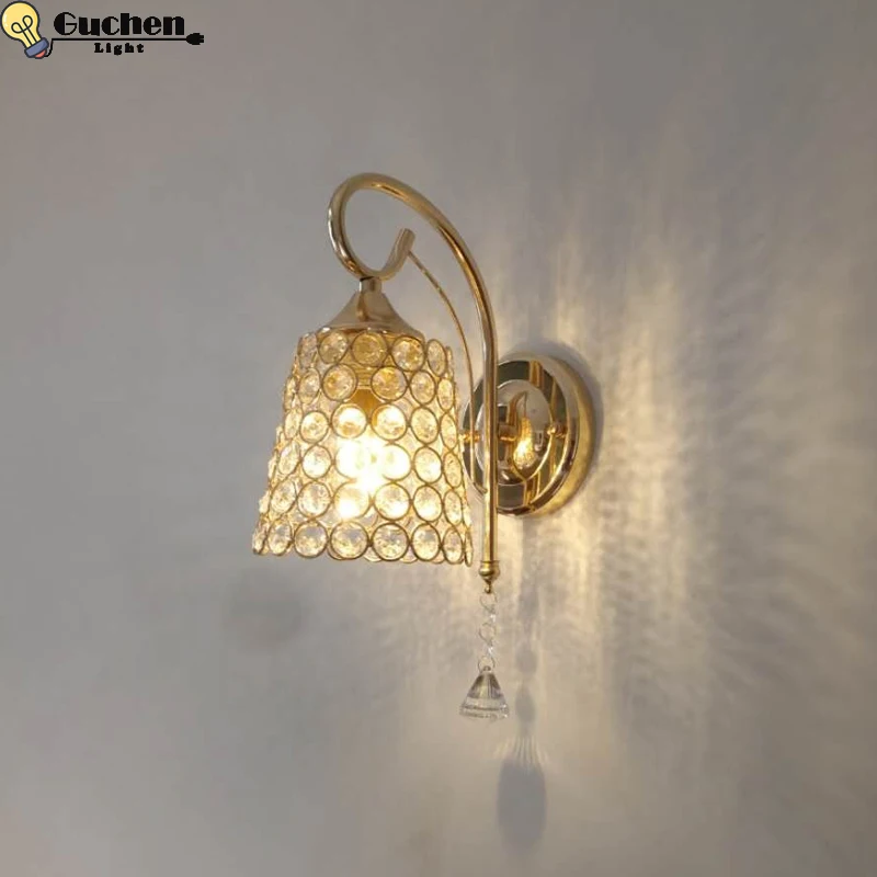 Modern Crystal led Wall Lamps Bedroom Bedside gold lights on wall sconce Kitchen aisle foyer office home lighting Indoor fixture
Modern Crystal led Wall Lamps Bedroom Bedside gold lights on wall sconce Kitchen aisle foyer office home lighting Indoor fixture