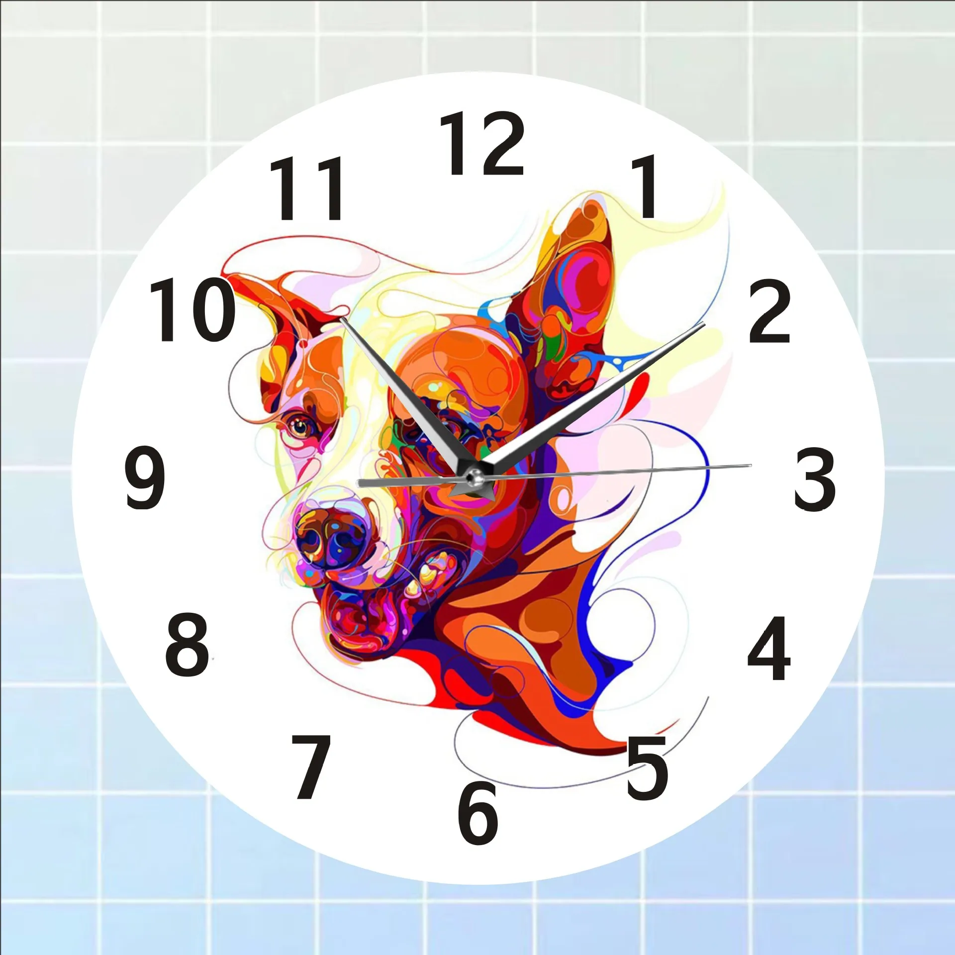 Simple Home Creative Pet Clock Cute Color Keji Dog Acrylic Hanging Clock Home Decoration Clock 
Simple Home Creative Pet Clock Cute Color Keji Dog Acrylic Hanging Clock Home Decoration Clock