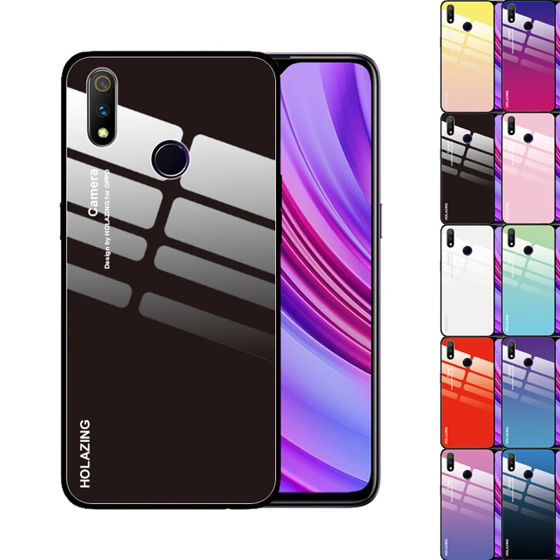 11 цветов для OPPO Realme Q 5 Pro XT X2 X Lite 3 F11 F7 F5 Find чехол из закаленного стекла с
