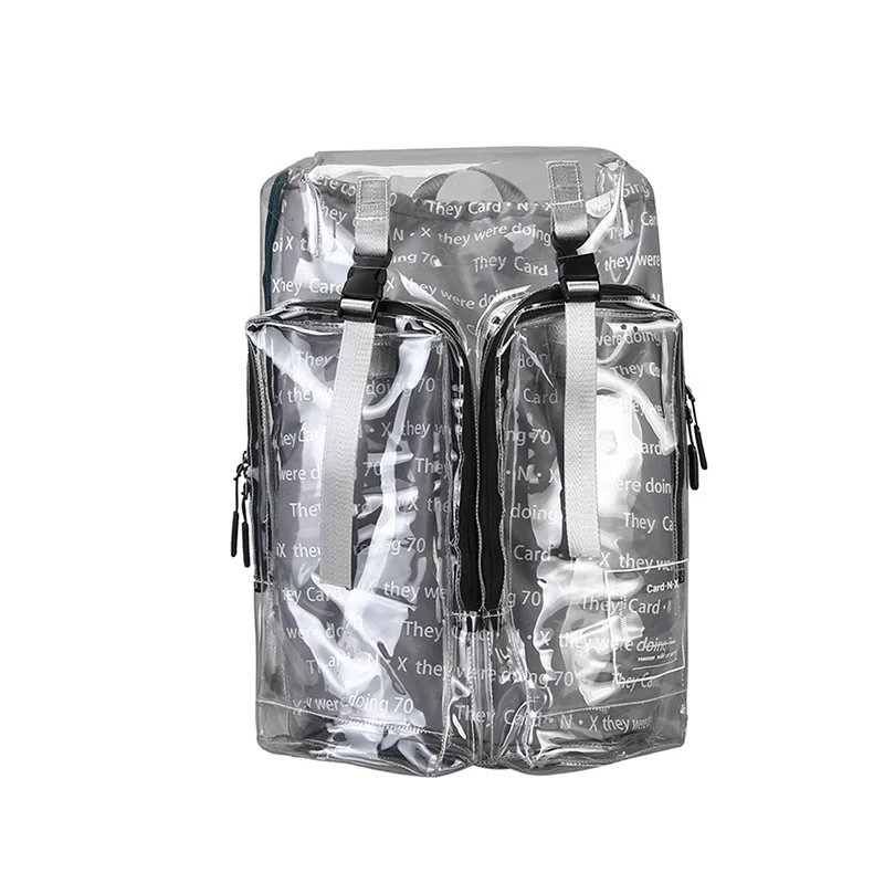 Reflective Streetwear PVC Unisex Backpack Personality Men Hip Hop Ribbons Travel Couple Bag Big College School Bags Mochila
Reflective Streetwear PVC Unisex Backpack Personality Men Hip Hop Ribbons Travel Couple Bag Big College School Bags Mochila