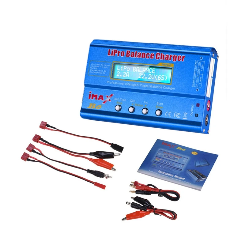 HTRC IMax B6 Balance Charger 80W 6A Model Li-Po/Li-Fe/Ni-MH/Li-Lon/Ni-Cd/PB Battery Charger T Plug
HTRC IMax B6 Balance Charger 80W 6A Model Li-Po/Li-Fe/Ni-MH/Li-Lon/Ni-Cd/PB Battery Charger T Plug