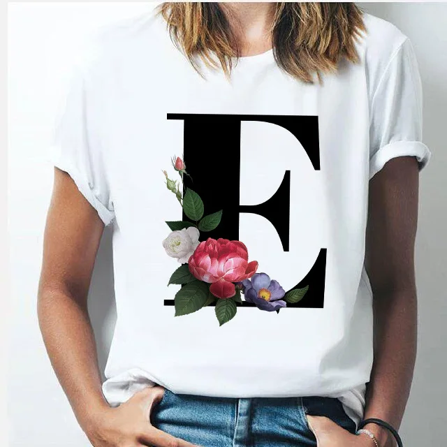 Floral Letter Printed T Shirt 2021 Summer Short Sleeve Student Top Casual All-Match T-shirt Women Fashion Clothing
Floral Letter Printed T Shirt 2021 Summer Short Sleeve Student Top Casual All-Match T-shirt Women Fashion Clothing