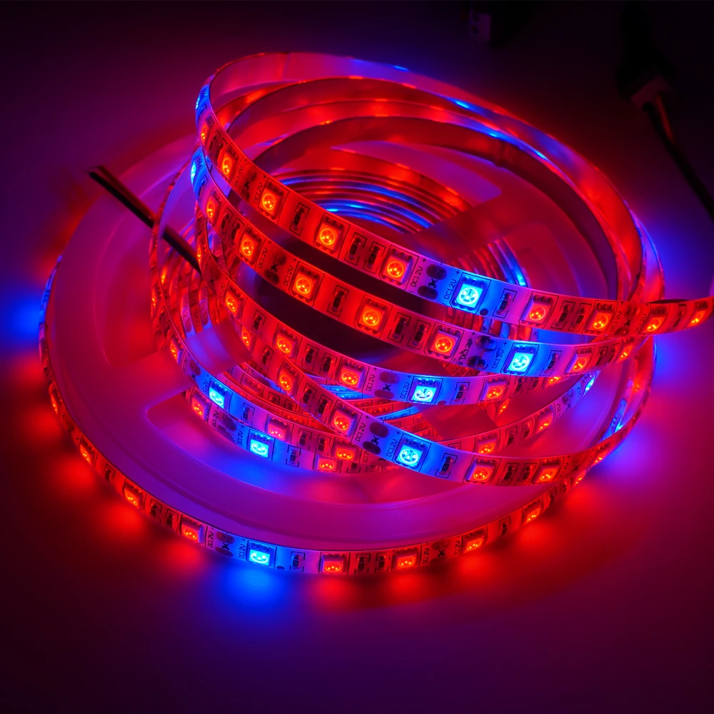 12V 5M Phyto Lamps Full Spectrum LED Strip 60 LEDs/m 5050 SMD Fitolampy Grow Lights For Greenhouse Hydroponic plant Light | Лампы и