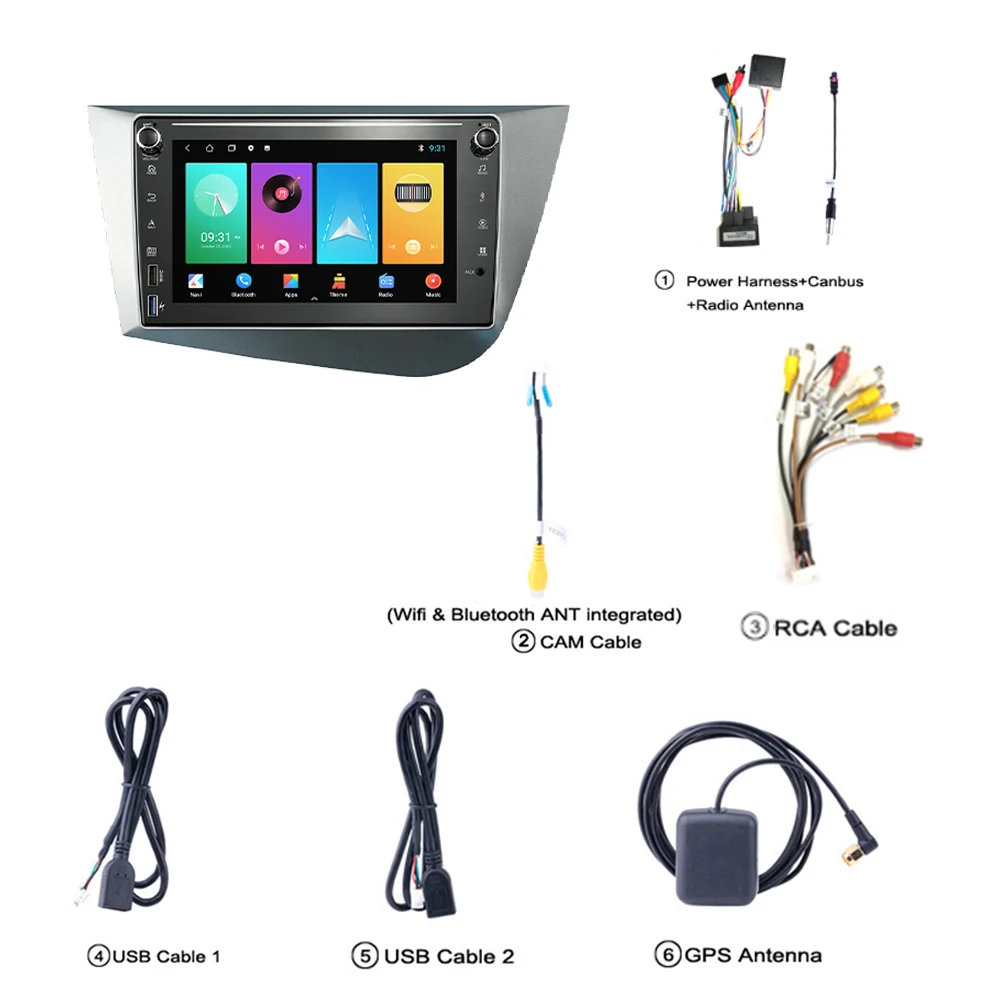 2 Din Android Car Radio for Seat Leon 2 2005-2012 8" Screen Car Multimedia GPS Navigation Auto Audio Player Head Unit Autoradio
2 Din Android Car Radio for Seat Leon 2 2005-2012 8" Screen Car Multimedia GPS Navigation Auto Audio Player Head Unit Autoradio