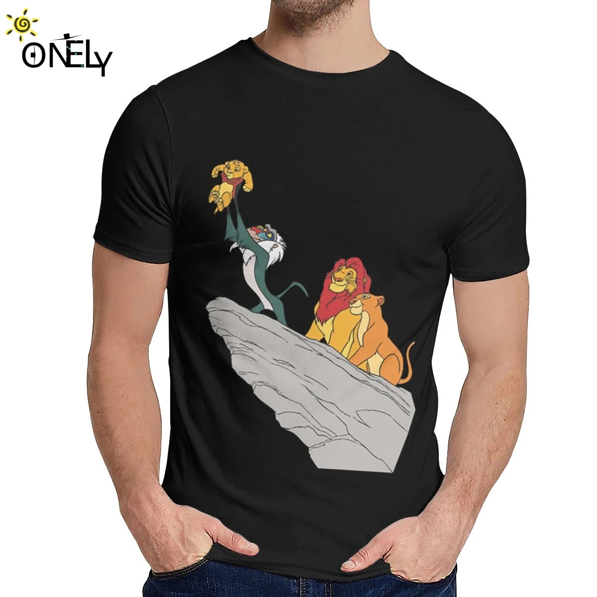 Для мужчин футболка Король Лев мультфильм Симба Нала Mufasa сараби высокое качество
