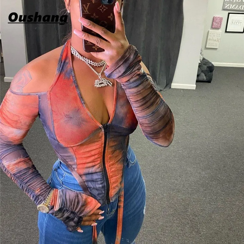 Women Sexy Tops Halter Zipper Patchwork Crop Long Stacked Sleeve Tees Streetwear Autumn Winter Fashion T shirts Party Clubwear
Women Sexy Tops Halter Zipper Patchwork Crop Long Stacked Sleeve Tees Streetwear Autumn Winter Fashion T shirts Party Clubwear