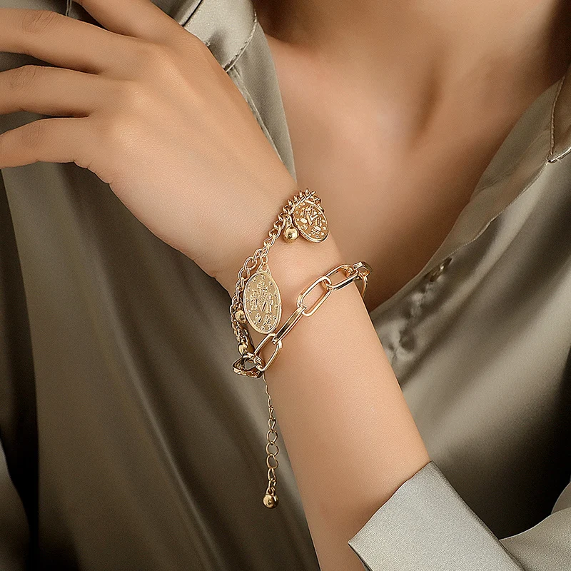NEW Trendy Titanium Stainless Steel Chain & Link Female Bracelets Bangle Boho Luckly Charm Bracelet For Women Girls 
NEW Trendy Titanium Stainless Steel Chain & Link Female Bracelets Bangle Boho Luckly Charm Bracelet For Women Girls