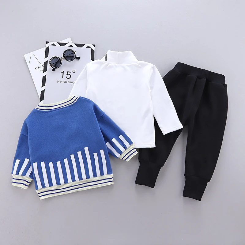 Children Clothing Suit Winter Cardigan 3pcs Boy Long-Sleeved Plus Velvet T-Shirt Autumn Pants Toddler Kids Clothing Jacket Suit
Children Clothing Suit Winter Cardigan 3pcs Boy Long-Sleeved Plus Velvet T-Shirt Autumn Pants Toddler Kids Clothing Jacket Suit