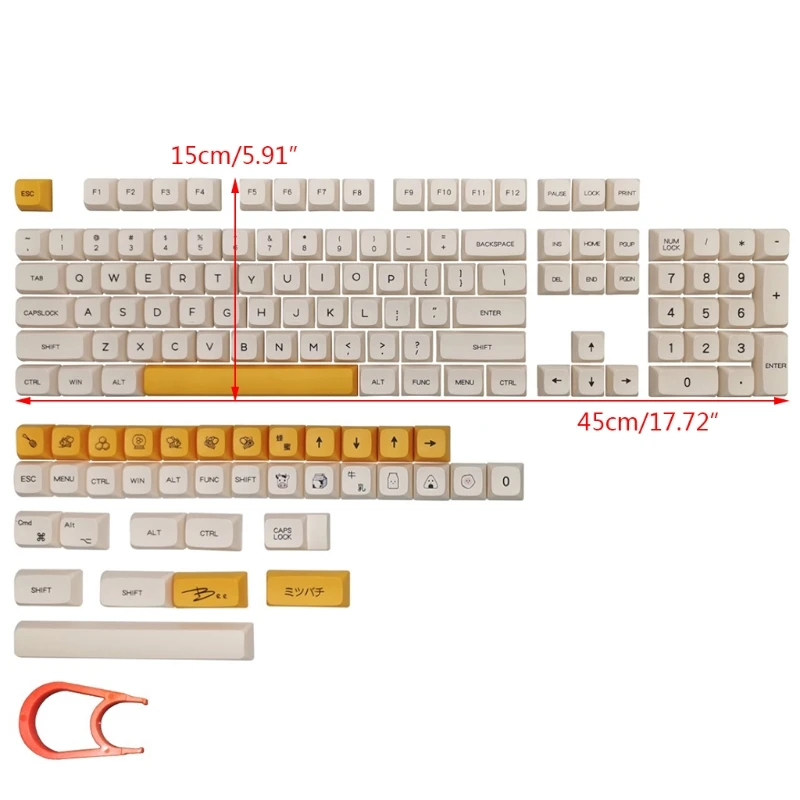 R58A Mechanical Keyboard 140 Keys XDA Profile DYE-Sub Botanical Honey Milk Theme PBT Dye Subbed Keycap
R58A Mechanical Keyboard 140 Keys XDA Profile DYE-Sub Botanical Honey Milk Theme PBT Dye Subbed Keycap