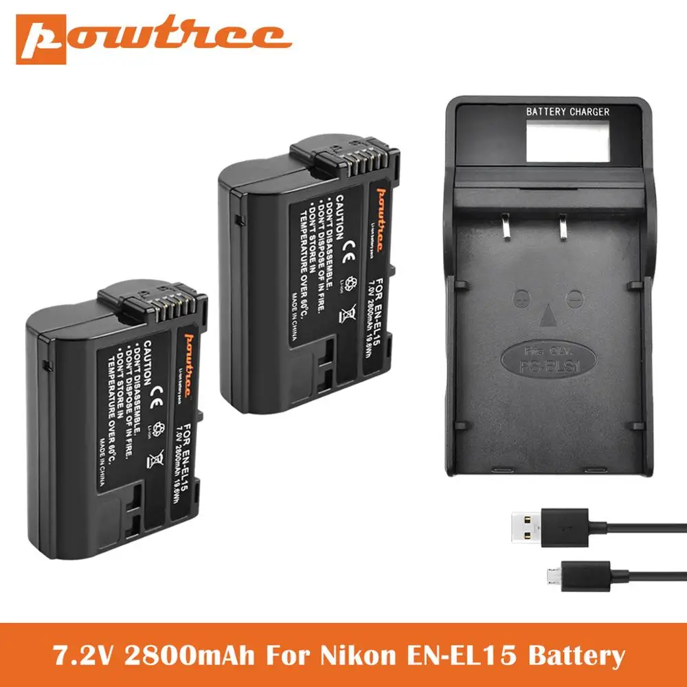 EN-EL15 EN EL15a Camera Battery Charger Replacement Batteries For Nikon d750 d7200 d7500 d850 d7100 d610 d500, MH-25a d7000 z6
EN-EL15 EN EL15a Camera Battery Charger Replacement Batteries For Nikon d750 d7200 d7500 d850 d7100 d610 d500, MH-25a d7000 z6