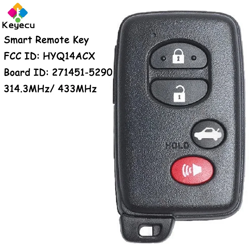 KEYECU Smart Remote Car Key With 3+1 4 Buttons for Scion FR-S 2013-2016 for Subaru BRZ WRX STI Forester Fob HYQ14ACX 271451-5290
KEYECU Smart Remote Car Key With 3+1 4 Buttons for Scion FR-S 2013-2016 for Subaru BRZ WRX STI Forester Fob HYQ14ACX 271451-5290