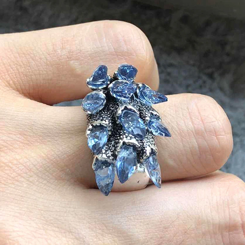 Milangirl Vintage Blue Crystal Rings For Women Column Stone Finger Ring Carved Engagement Boho Wedding Fine Jewelry S
Milangirl Vintage Blue Crystal Rings For Women Column Stone Finger Ring Carved Engagement Boho Wedding Fine Jewelry S