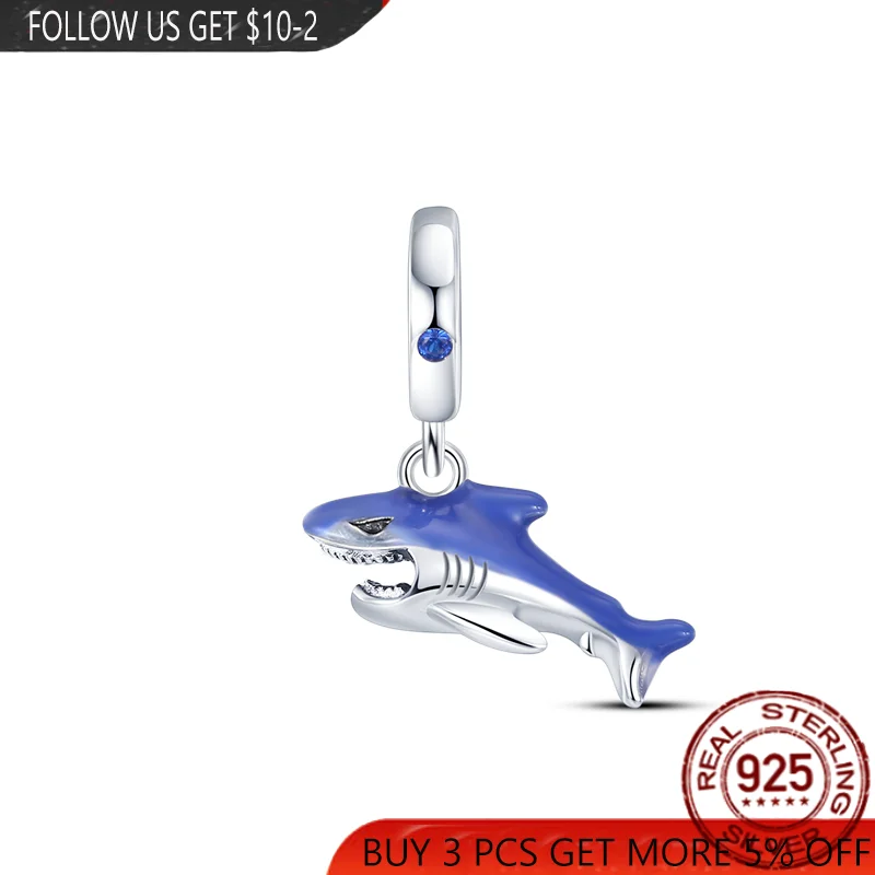 New Arrival 100% 925 Sterling Silver Great White Shark Charms Beads Fit Original Pandora Bracelet&Bangle Making Women Jewelry
New Arrival 100% 925 Sterling Silver Great White Shark Charms Beads Fit Original Pandora Bracelet&Bangle Making Women Jewelry